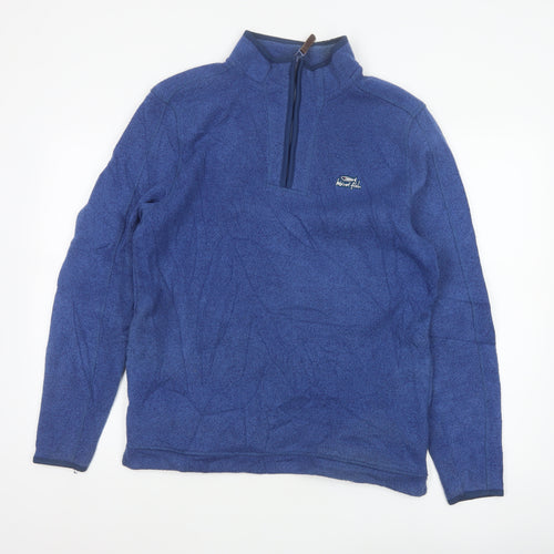 Weird Fish Men’s Blue M 1/4 Zip Fleece Pullover Sweatshirt
