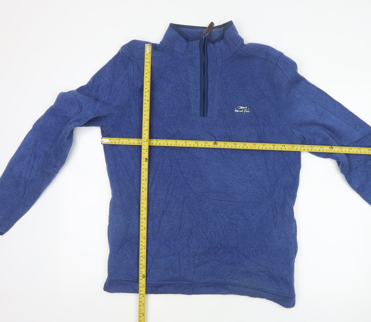 Weird Fish Men’s Blue M 1/4 Zip Fleece Pullover Sweatshirt