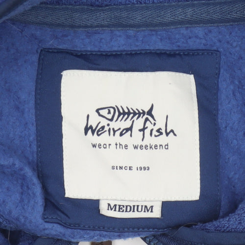 Weird Fish Men’s Blue M 1/4 Zip Fleece Pullover Sweatshirt