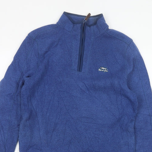 Weird Fish Men’s Blue M 1/4 Zip Fleece Pullover Sweatshirt