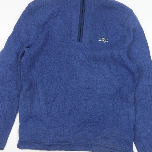 Weird Fish Men’s Blue M 1/4 Zip Fleece Pullover Sweatshirt