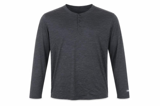 Marks and Spencer Men Grey XL Active Long Sleeve Henley T-Shirt