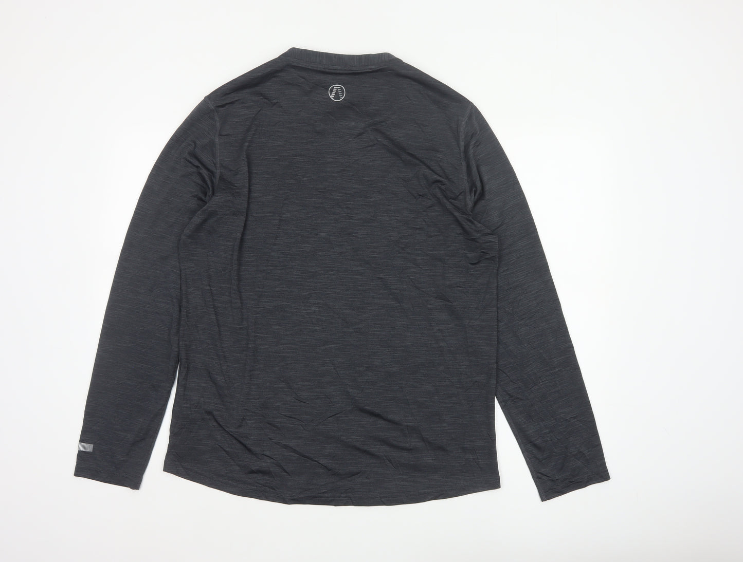 Marks and Spencer Men Grey XL Active Long Sleeve Henley T-Shirt