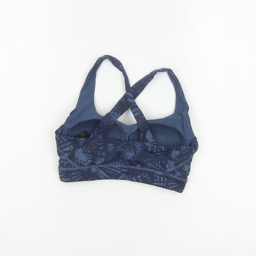 USA Pro Women’s Blue Geometric Crossback Sports Bra UK 10 Medium Support