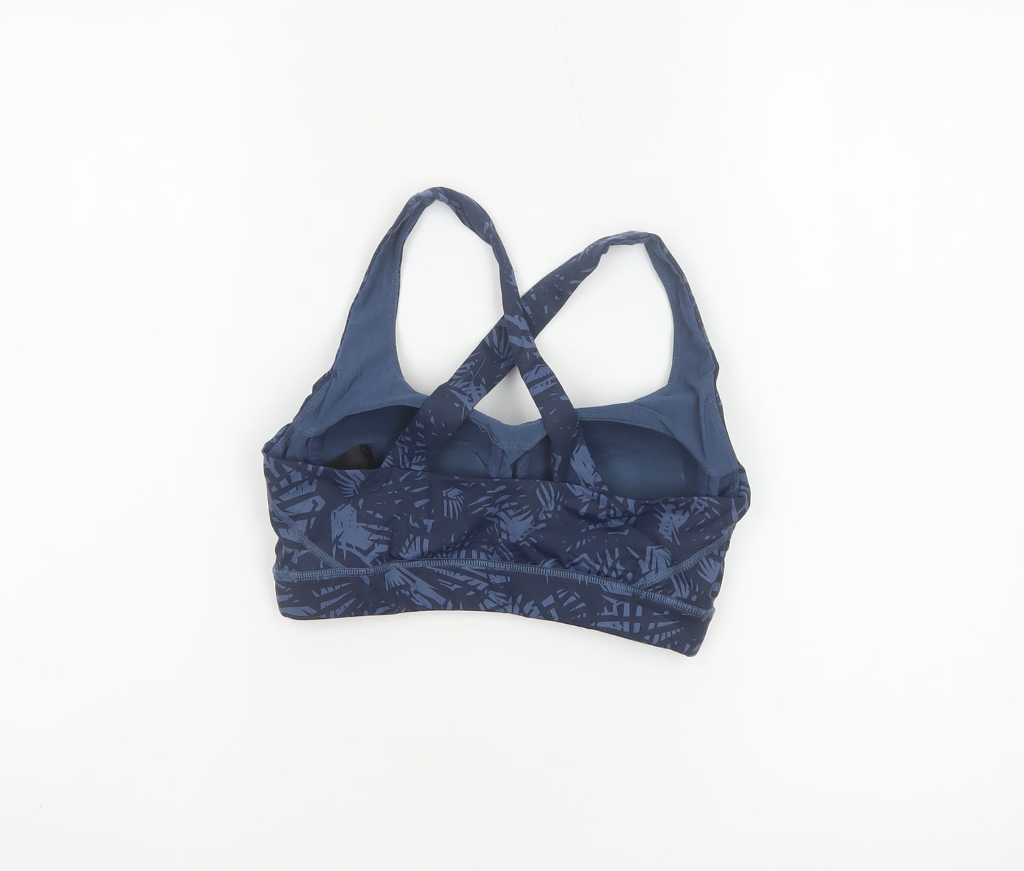 USA Pro Women’s Blue Geometric Crossback Sports Bra UK 10 Medium Support