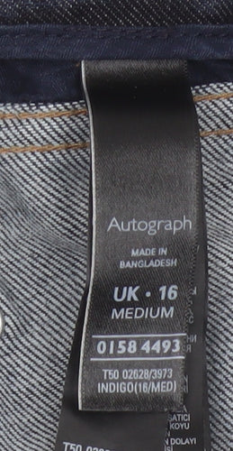 Autograph Women’s Dark Blue UK 16 Slim Tapered Stretch Jeans