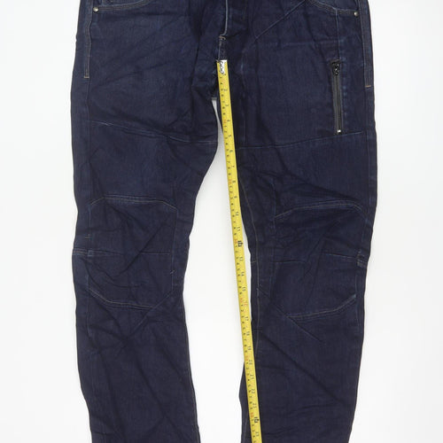 Voi Jeans Men’s Blue W36 L32 Vader Tapered Denim Jeans Zip Pocket