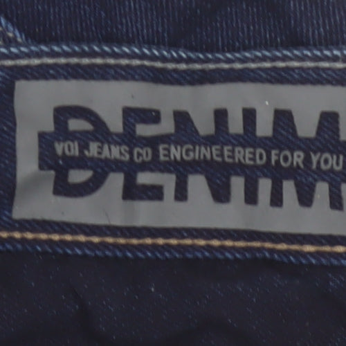 Voi Jeans Men’s Blue W36 L32 Vader Tapered Denim Jeans Zip Pocket
