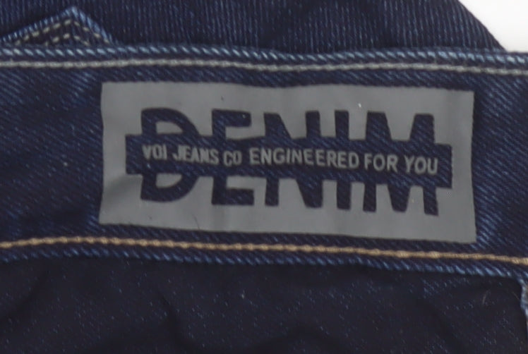 Voi Jeans Men’s Blue W36 L32 Vader Tapered Denim Jeans Zip Pocket