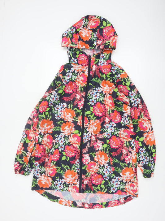 Marks & Spencer Women's Multicoloured UK 14 Floral Hooded Basic Jacket