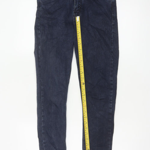 Topshop Women's Blue UK 10 Jamie High Rise Skinny Jeans W28 L32