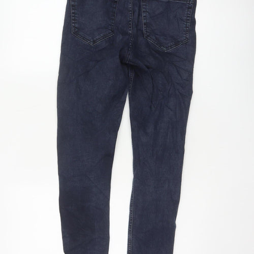 Topshop Women's Blue UK 10 Jamie High Rise Skinny Jeans W28 L32