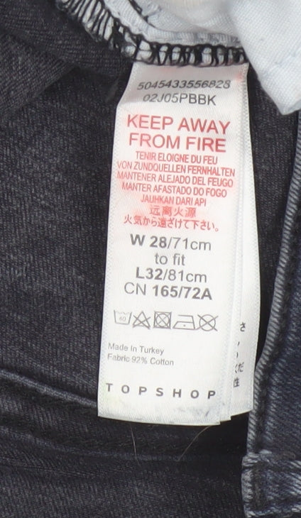 Topshop Women's Blue UK 10 Jamie High Rise Skinny Jeans W28 L32