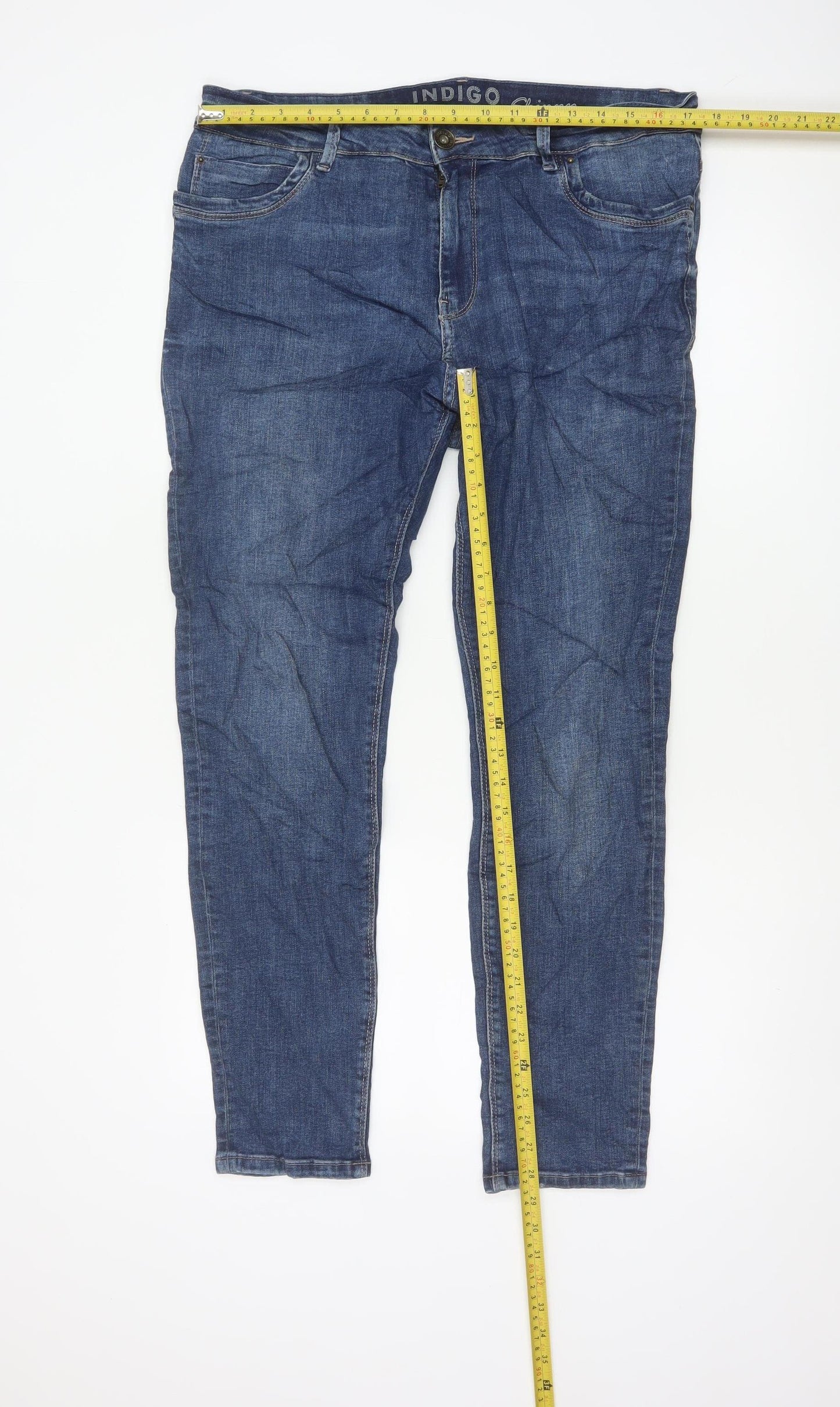 M&S Women’s Blue UK 16 Indigo Collection Skinny Stretch Jeans