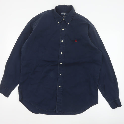 Ralph Lauren Men Blue M Blaire Classic Fit Button Down Cotton Shirt