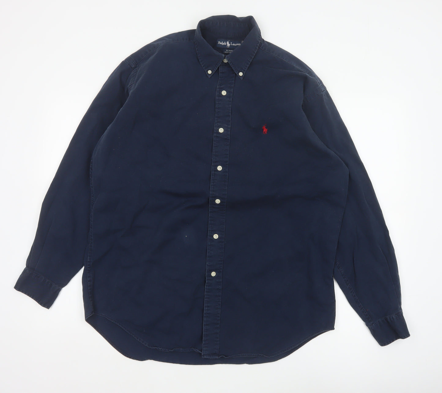 Ralph Lauren Men Blue M Blaire Classic Fit Button Down Cotton Shirt