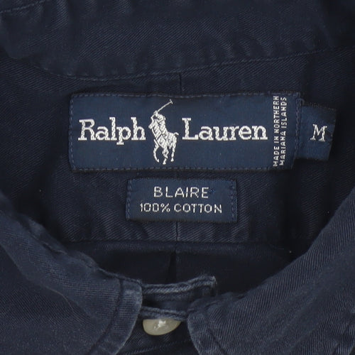 Ralph Lauren Men Blue M Blaire Classic Fit Button Down Cotton Shirt