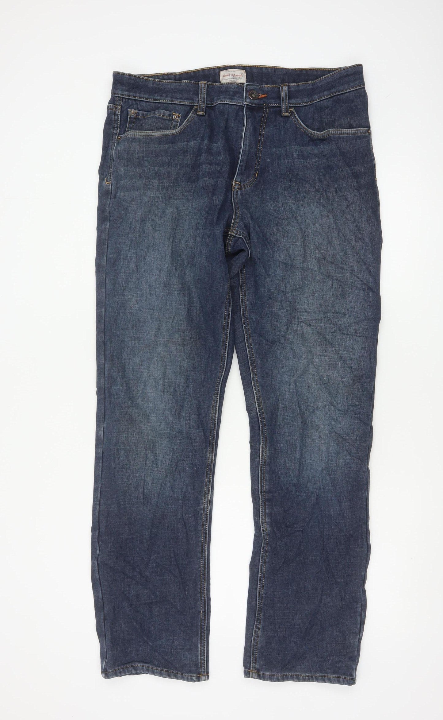 Weatherproof Men’s Blue 34x32 Regular Straight Stretch Jeans