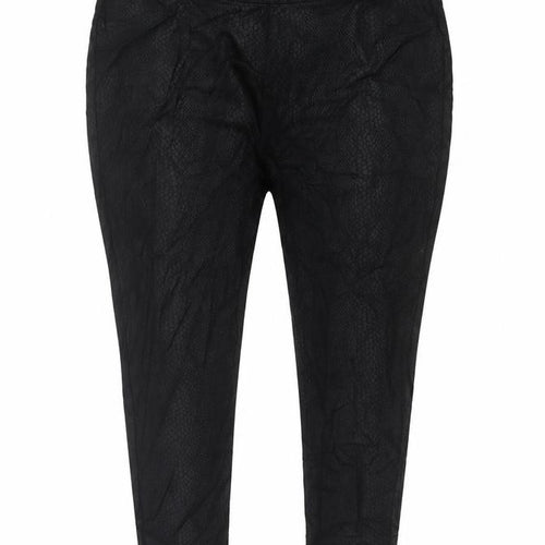 M&S Women Black Snake Print Jeggings UK 24 Short Stretch Slim