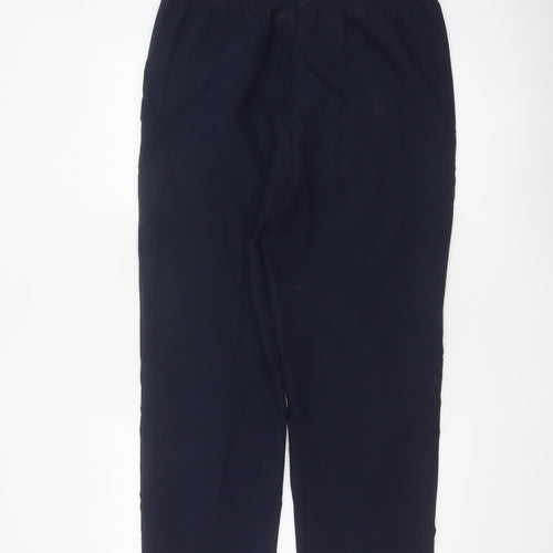 Izle Women’s Navy Blue UK 14 Straight Leg Dress Trousers Elastic Waist