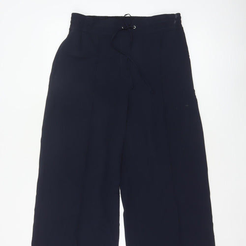 M&S Women’s Navy Blue UK 12 Wide-Leg Drawstring Trousers