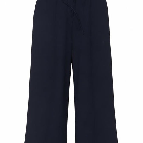M&S Women’s Navy Blue UK 12 Wide-Leg Drawstring Trousers