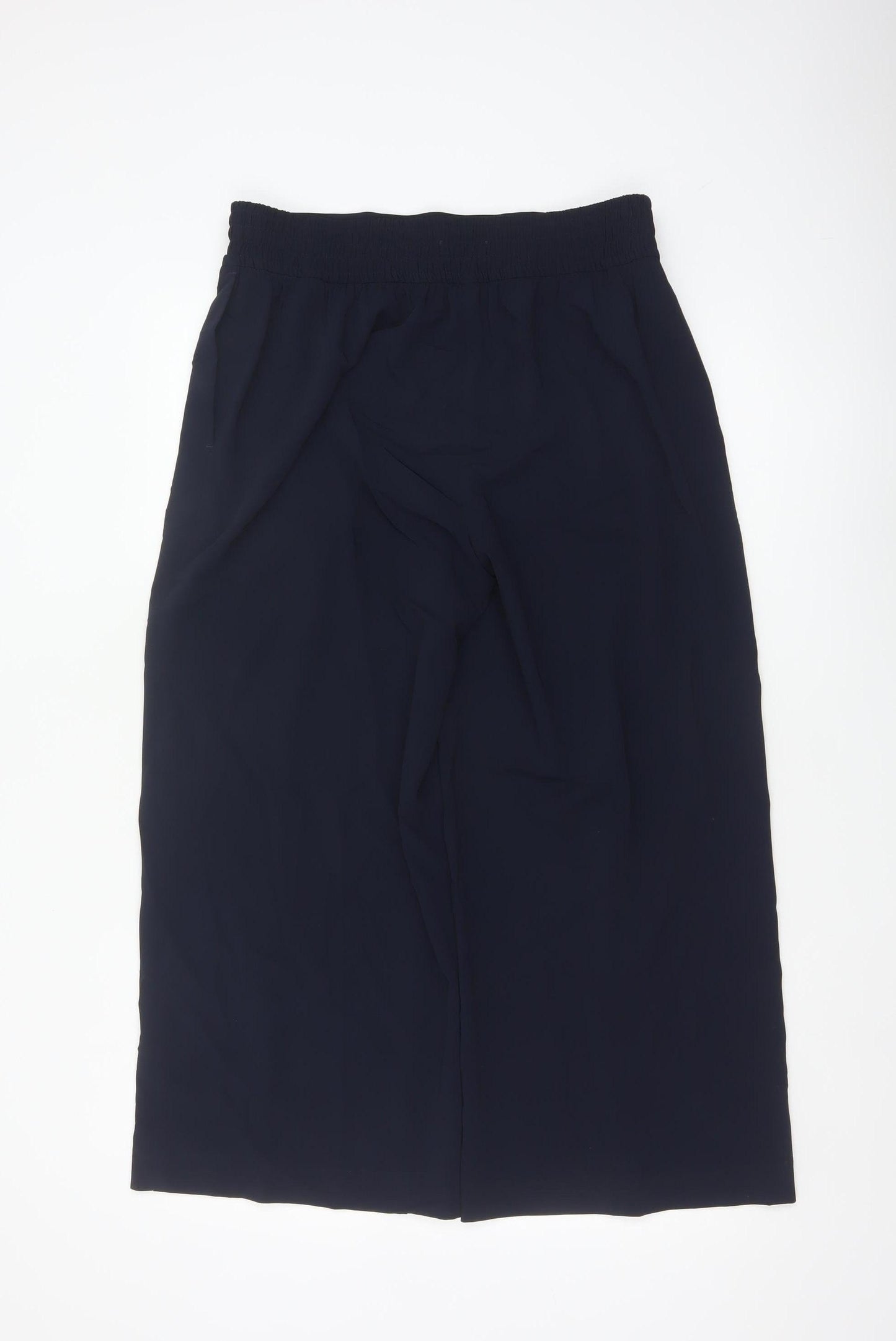M&S Women’s Navy Blue UK 12 Wide-Leg Drawstring Trousers