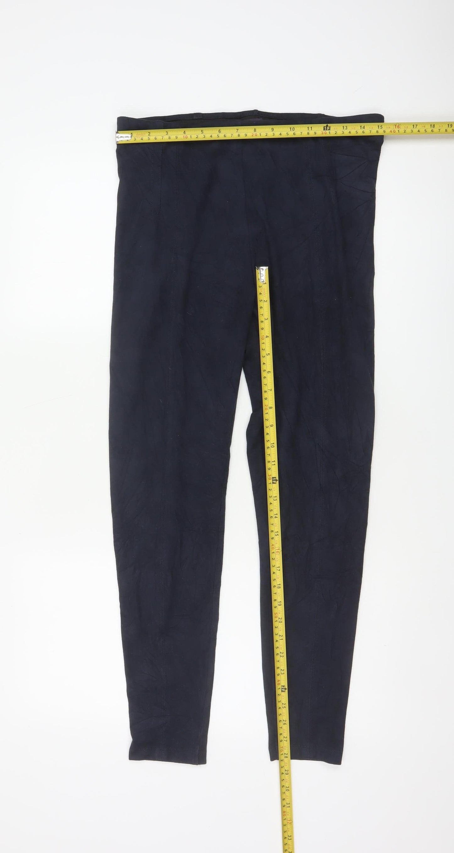 M&S Women’s Navy Blue Size 14 Stretch Skinny Leggings Regular