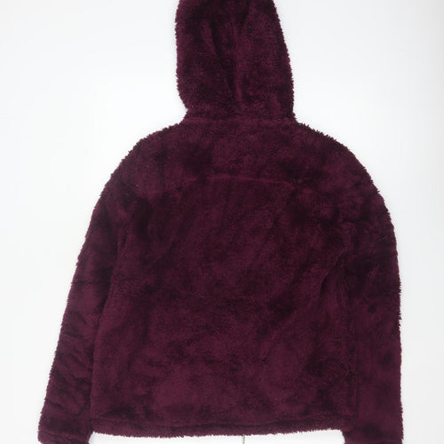 RBX Women’s Purple M Fleece 1/4 Zip Hooded Pullover Sweatshirt