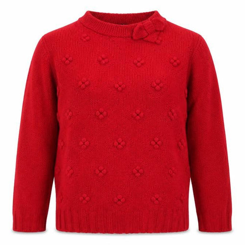 Hobbs Women’s Red Size 10 Cable Knit Bow High Neck Jumper
