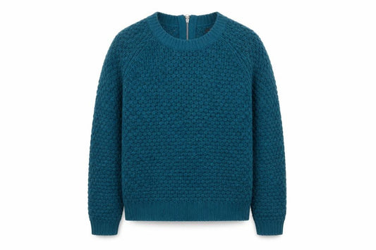 New Look Women’s Teal Blue UK 14 Full Zip Chunky Knit Jumper