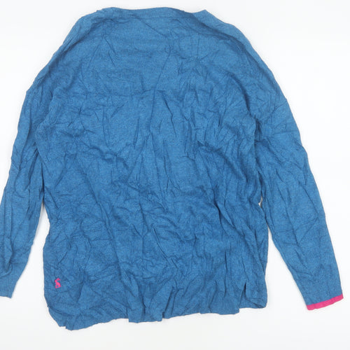 Joules Women’s Blue UK 6 Sequin Peacock Bird Long Sleeve Jumper