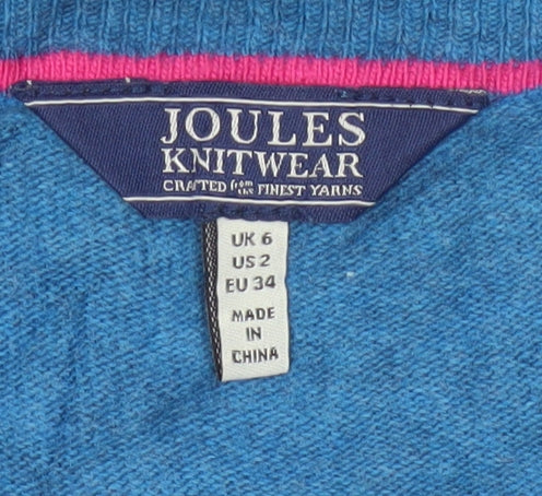 Joules Women’s Blue UK 6 Sequin Peacock Bird Long Sleeve Jumper