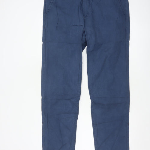 Crew Clothing Co. Men’s Blue 38 Long Cotton Straight Chino Trousers