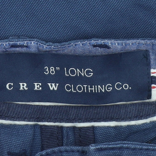 Crew Clothing Co. Men’s Blue 38 Long Cotton Straight Chino Trousers