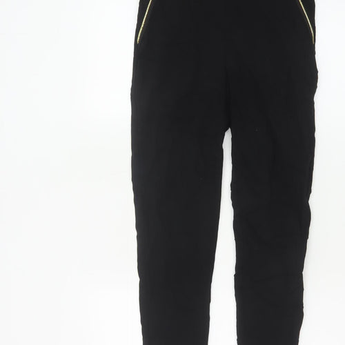 Dorothy Perkins Women’s Black UK 10 Skinny Trousers Gold Zip Pockets