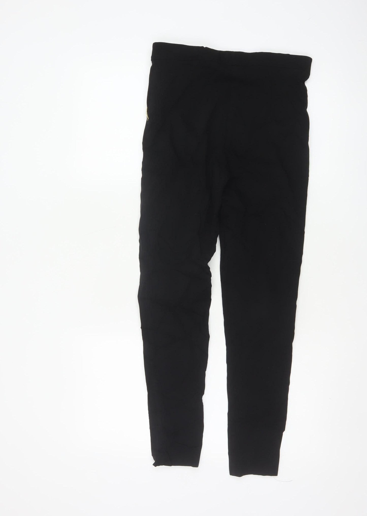 Dorothy Perkins Women’s Black UK 10 Skinny Trousers Gold Zip Pockets