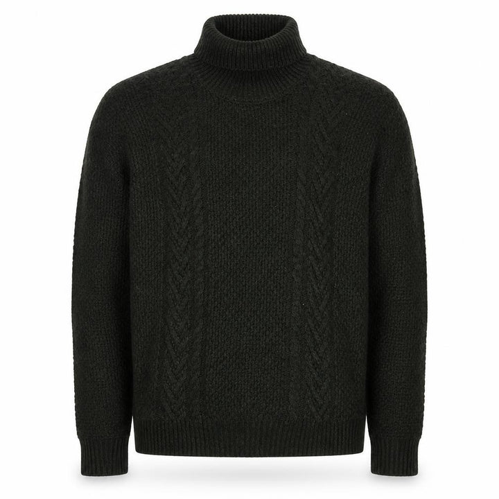 Marks and Spencer Men’s Green L Cable Knit Roll Neck Jumper