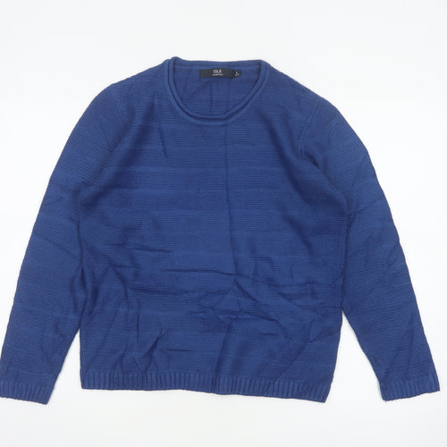 Isle Essentials Women’s Blue Knit Pullover Jumper Size S 10-12