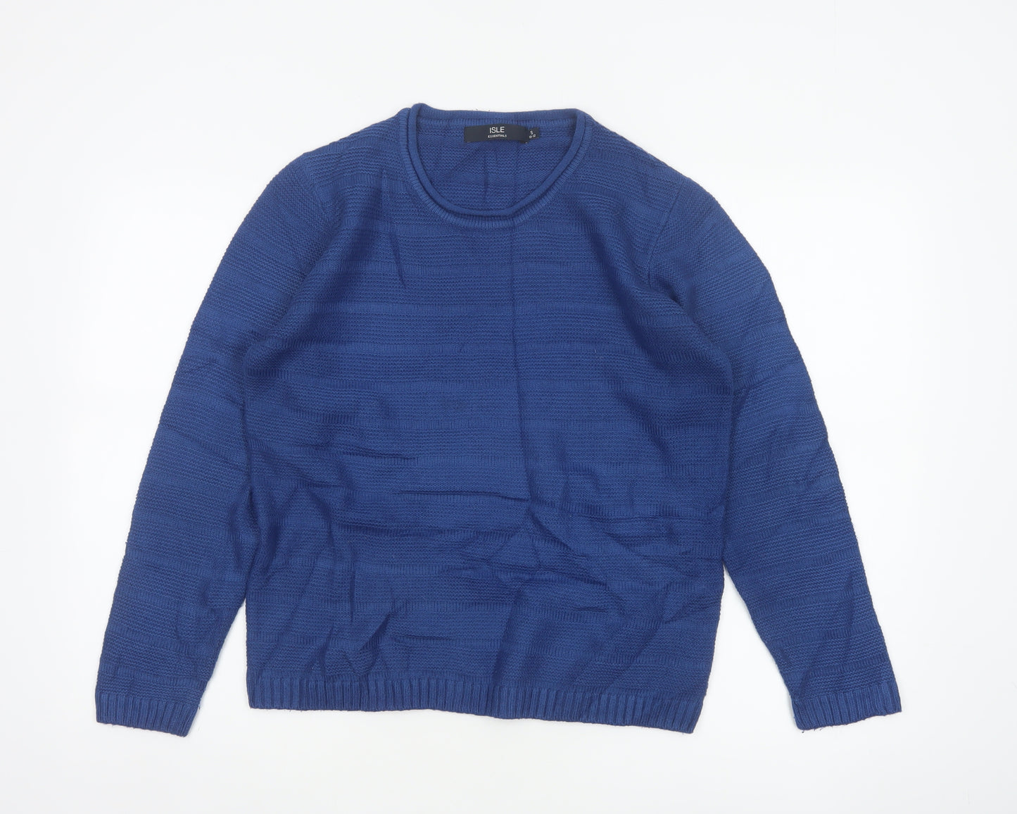 Isle Essentials Women’s Blue Knit Pullover Jumper Size S 10-12