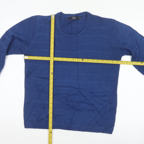 Isle Essentials Women’s Blue Knit Pullover Jumper Size S 10-12