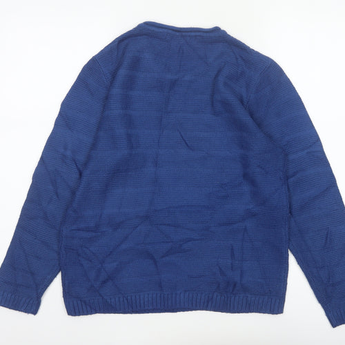 Isle Essentials Women’s Blue Knit Pullover Jumper Size S 10-12