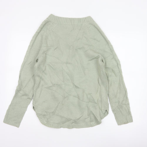 Damart Women’s Sage Green M Cable-Knit Thermal Pullover Jumper