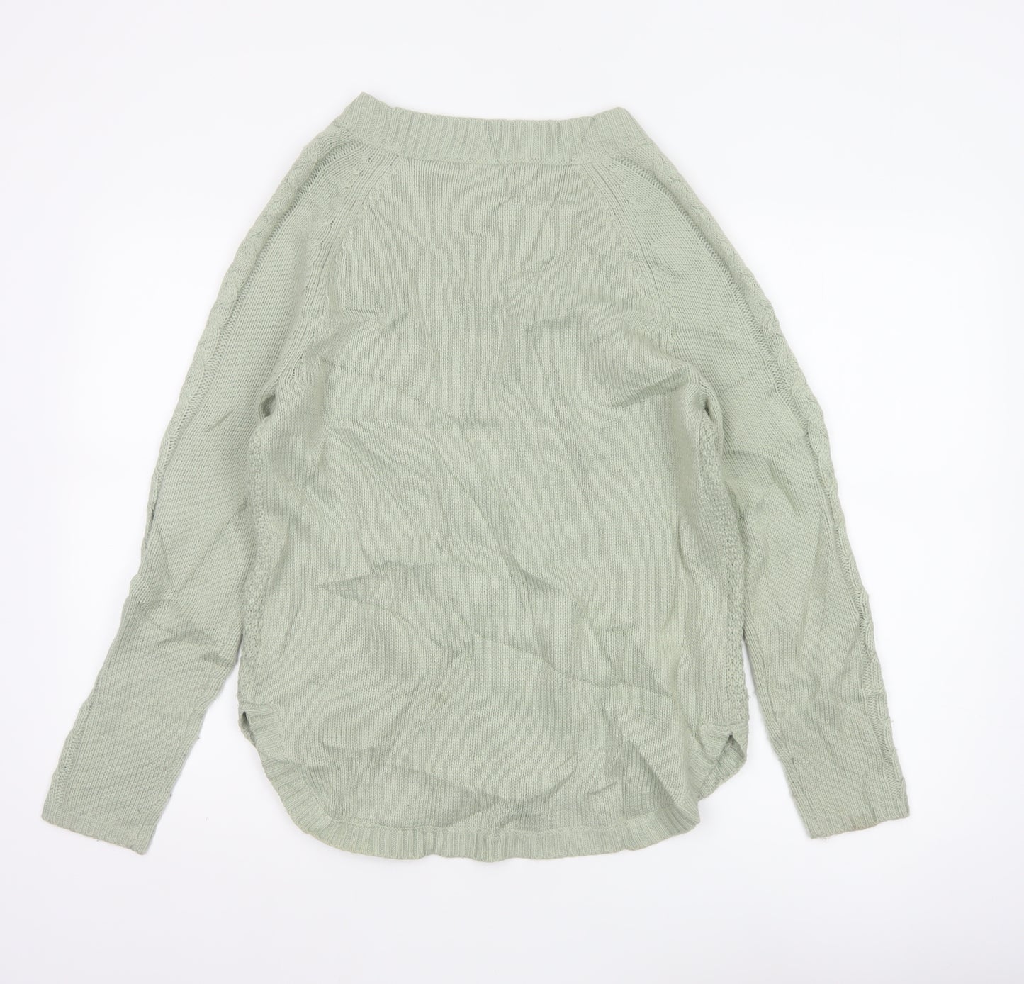 Damart Women’s Sage Green M Cable-Knit Thermal Pullover Jumper