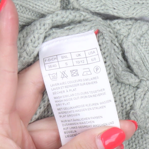Damart Women’s Sage Green M Cable-Knit Thermal Pullover Jumper