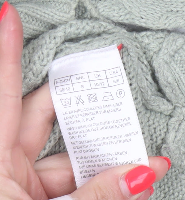 Damart Women’s Sage Green M Cable-Knit Thermal Pullover Jumper