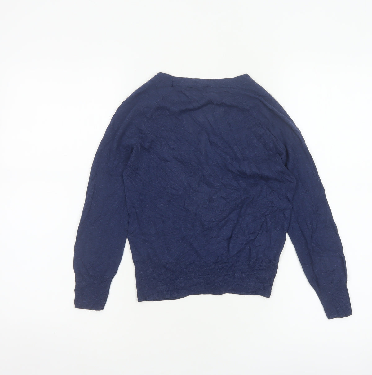 Mango Basics Women’s Blue S V-Neck Button Knit Cardigan