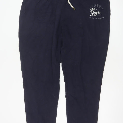 FatFace Women’s Blue Size 18 Logo Drawstring Cuffed Jogger Sweatpants