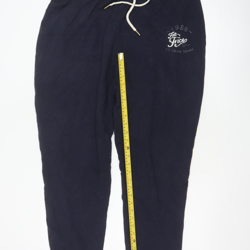 FatFace Women’s Blue Size 18 Logo Drawstring Cuffed Jogger Sweatpants