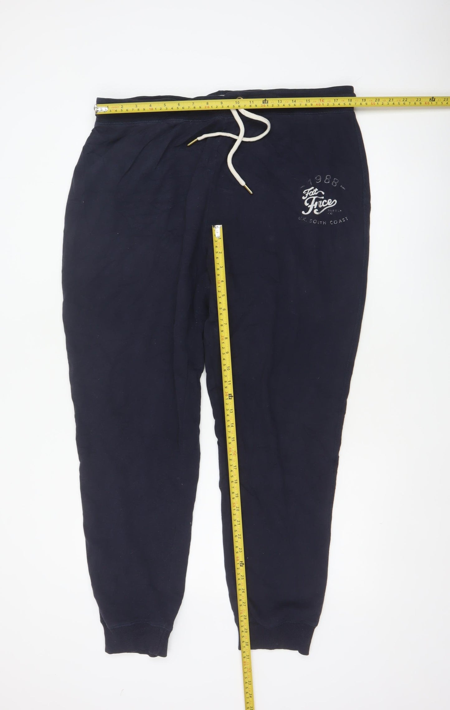 FatFace Women’s Blue Size 18 Logo Drawstring Cuffed Jogger Sweatpants